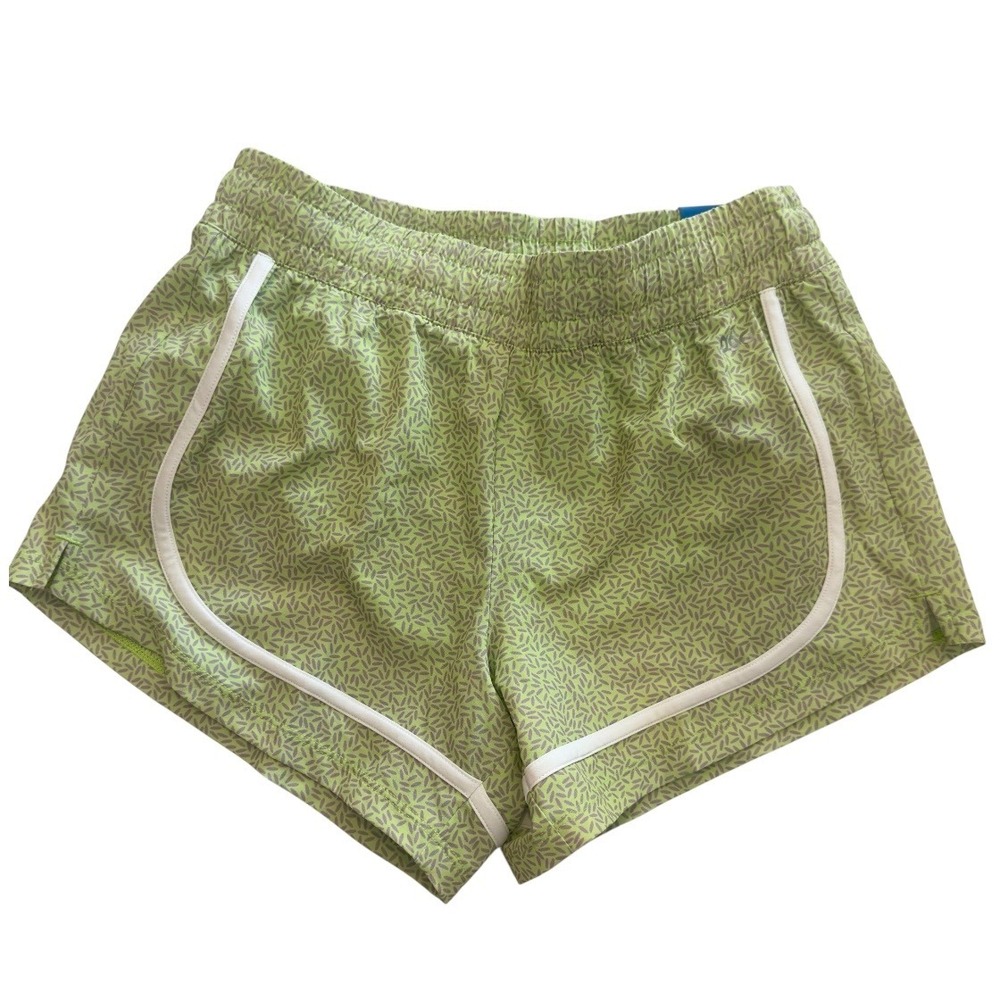 DSG Girls Stride Short Neon Pear Leaf Print Mid Rise Athletic Short Size M 10-12